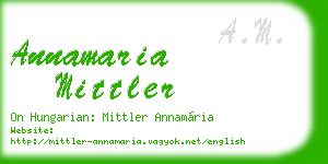 annamaria mittler business card